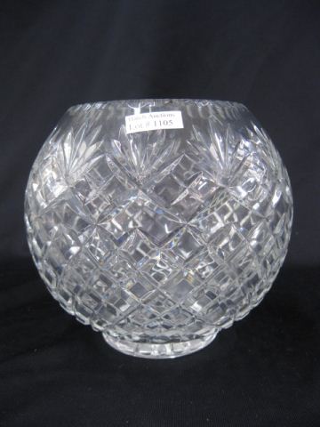 Cut Crystal Rose Bowl diamond & fan
