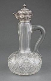 CUT GLASS AND STERLING-MOUNTED
