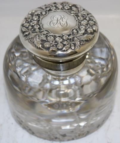 CUT GLASS AND STERLING SILVER