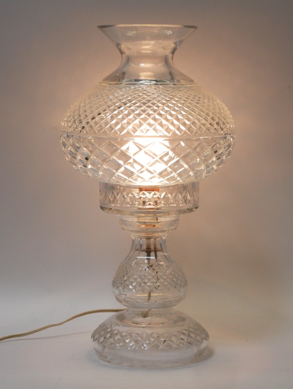CUT GLASS BANQUET LAMP United