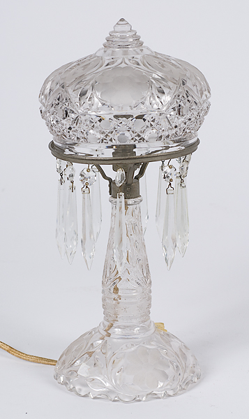 Cut Glass Boudoir Lamp American a