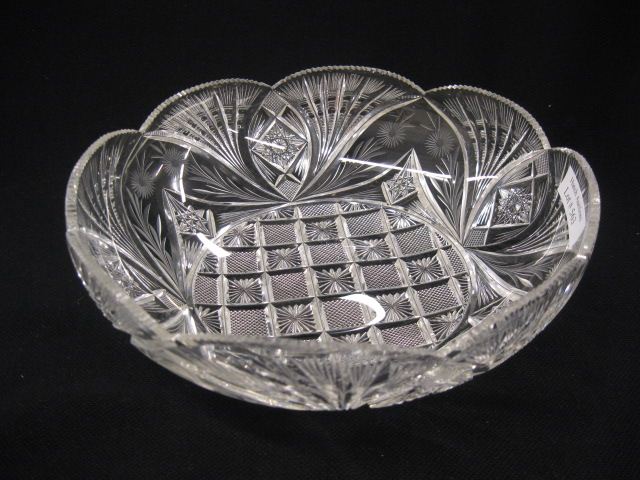 Cut Glass Bowl elaborate cut &
