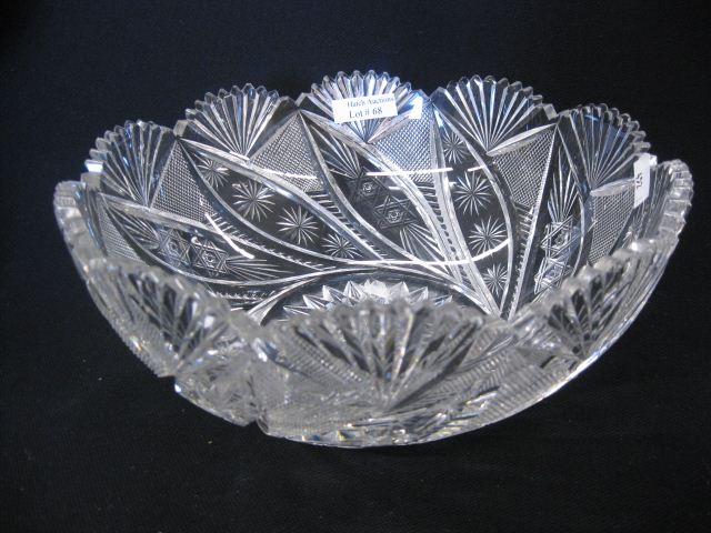 Cut Glass Bowl pinwheel swirl