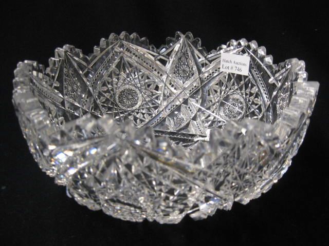 Cut Glass Bowl star base with