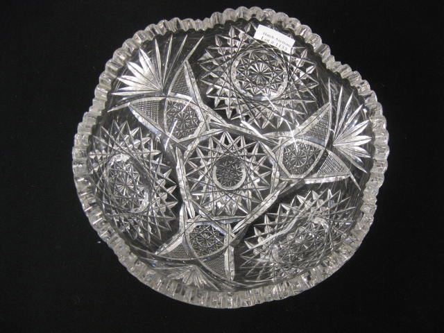 Cut Glass Bowl starburst diamond