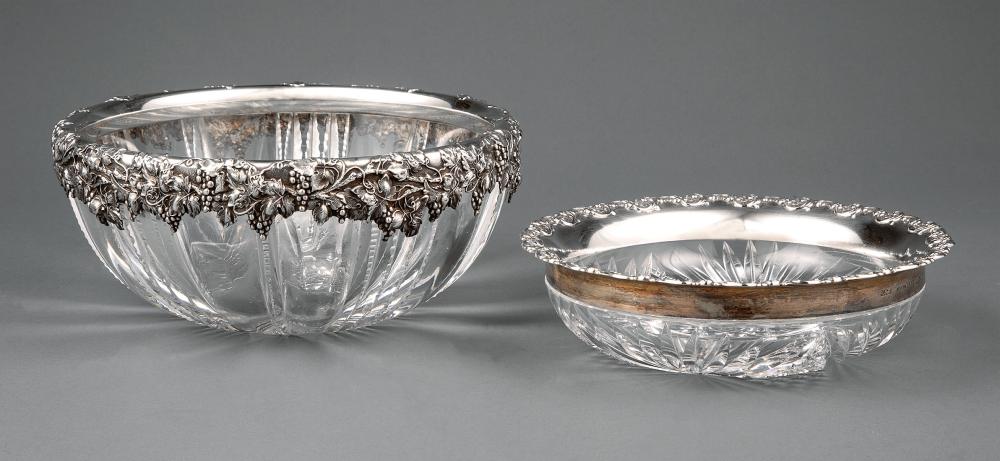 CUT GLASS BOWLS WITH GORHAM