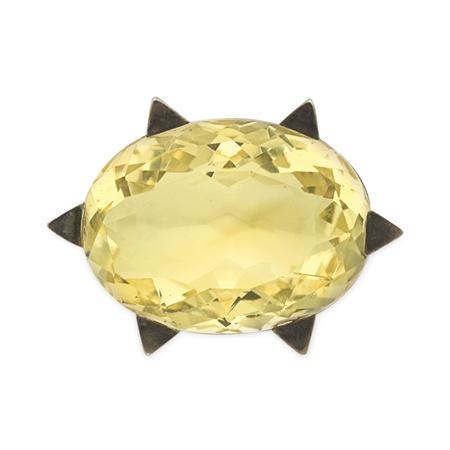 Cut Glass Brooch 	 