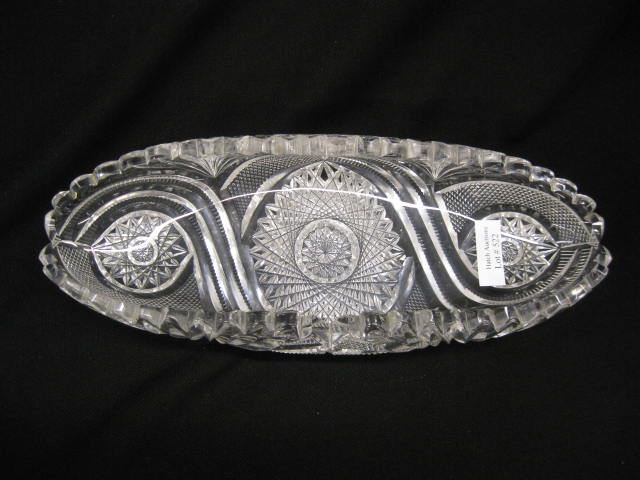 Cut Glass Celery Dish brilliant