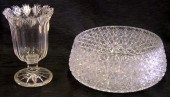 Cut Glass Celery Vase and Bott