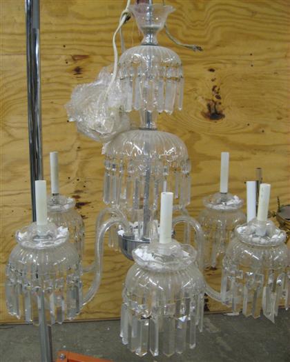 Cut glass chandelier    The central
