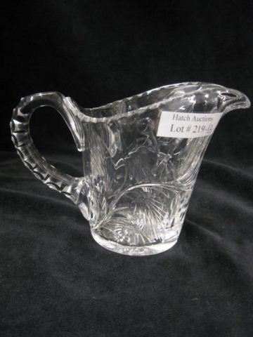Cut Glass Creamer Signed P & B