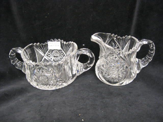 Cut Glass Creamer & Sugar brilliant