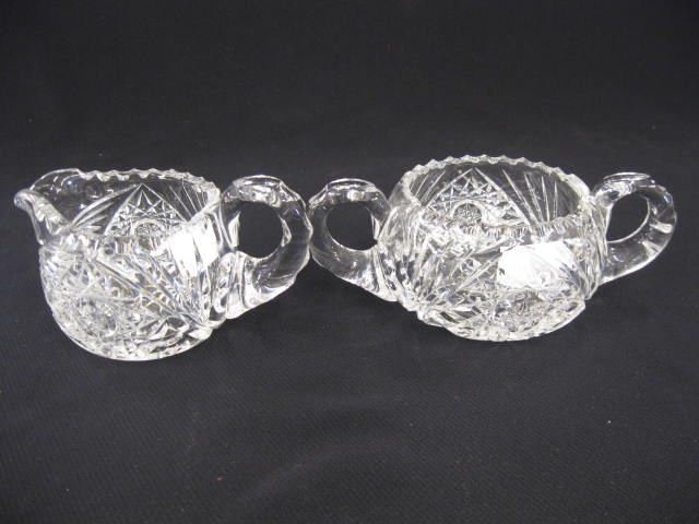 Cut Glass Creamer & Sugar brilliant