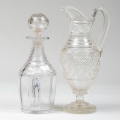 CUT GLASS DECANTER AND STOPPER