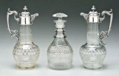 Cut glass decanter, claret jug