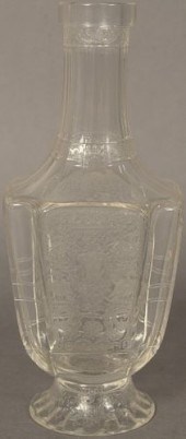 CUT GLASS DECANTER, HAVING ETC