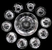 CUT GLASS DESSERT SERVICE, ELE