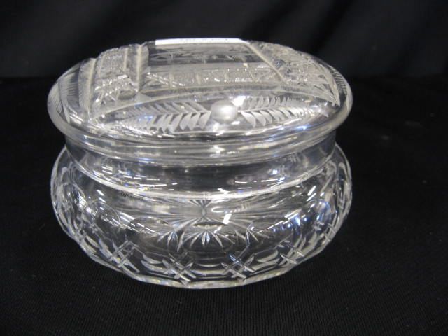 Cut Glass Dresser Box engraved