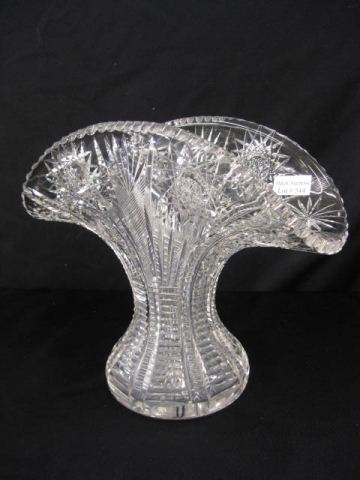 Cut Glass Fan Vase brilliant period