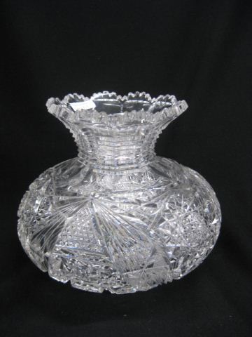 Cut Glass Flower Center Vase