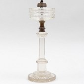 CUT GLASS FLUID LAMP MOUNTED A
