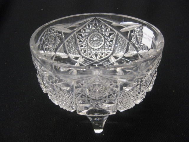Cut Glass Footed Bowl starburst
