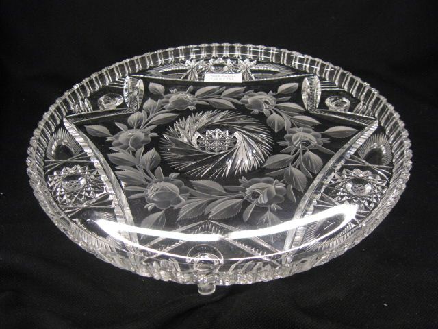 Cut Glass Footed Cake Plate