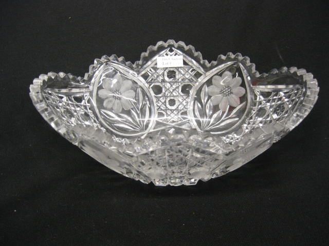 Cut Glass Fruit Bowl floral &