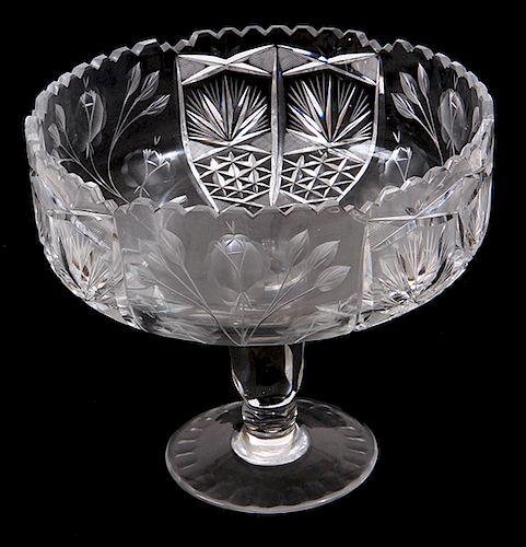 CUT GLASS FRUIT STANDA brilliant