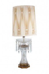 CUT GLASS GIRONDOLE TABLE LAMP