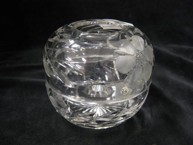 Cut Glass Hair Receiver floral