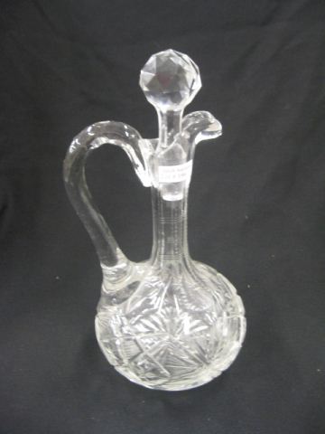 Cut Glass Handled Decanter