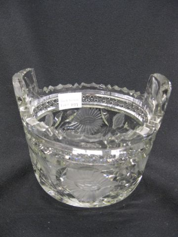 Cut Glass Ice Bucket floral with