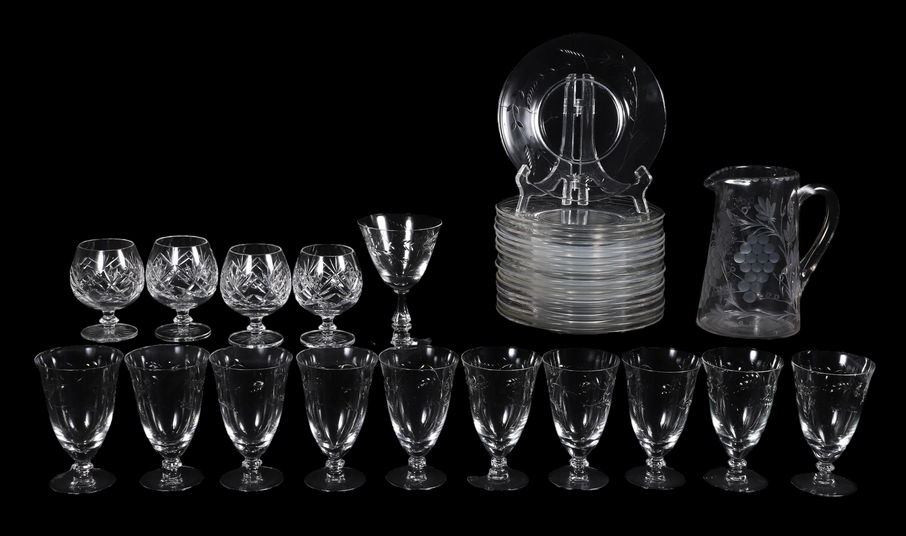 Cut Glass luncheon plates and