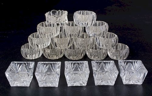 CUT GLASS OPEN SALTS