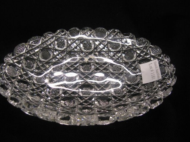 Cut Glass Oval Dish oval cane