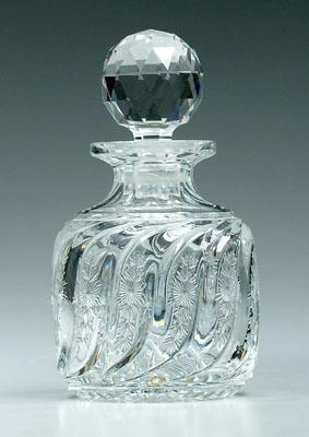 Cut glass perfume or decanter,