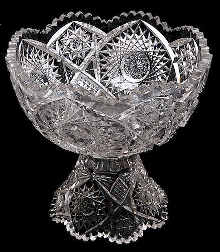 CUT GLASS PUNCH BOWLAn American