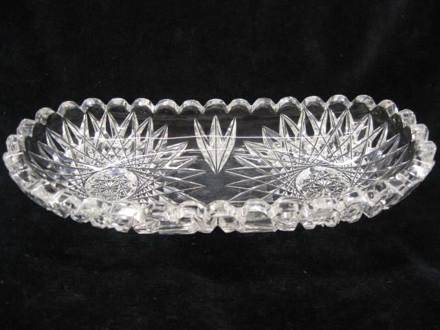 Cut Glass Relish Dish blown-out