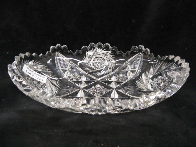Cut Glass Relish Dish oval