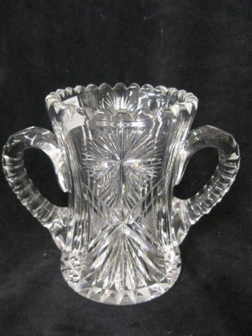 Cut Glass Spooner handled brilliant