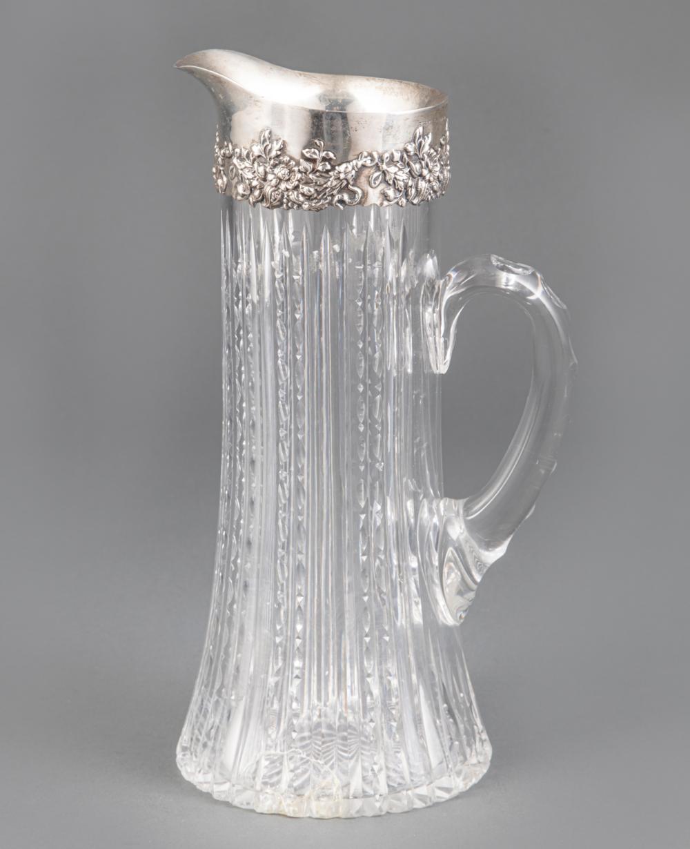 CUT GLASS STERLING SILVER-MOUNTED