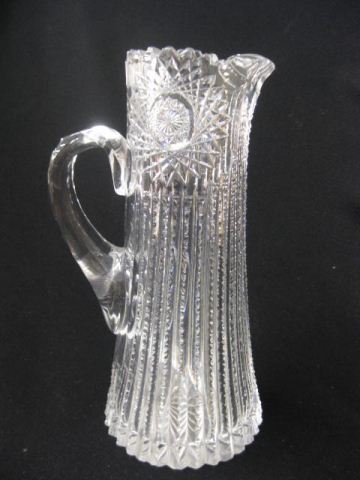 Cut Glass Tall Pitcher zipper cut