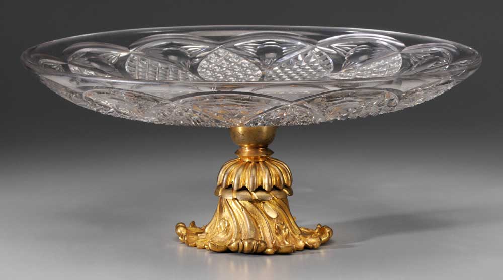 Cut Glass Tazza American, late