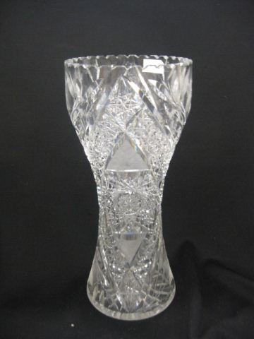 Cut Glass Vase fancy starburst