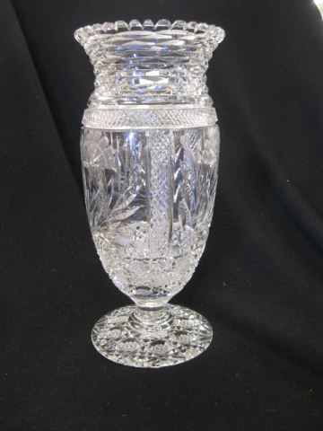 Cut Glass Vase heavily cut with
