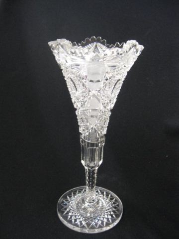 Cut Glass Vase trumpet shape