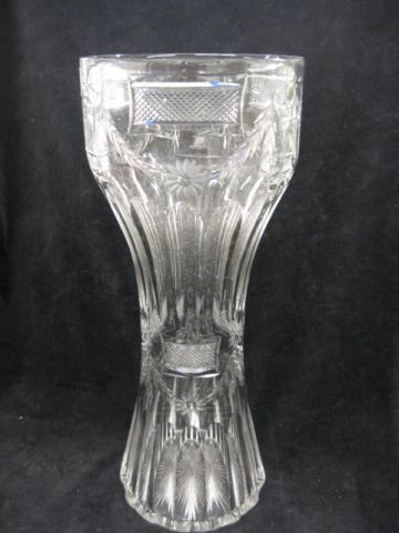 Cut Glass Vase urn & garland design