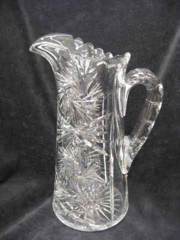 Cut Glass Water Pitcher brilliant