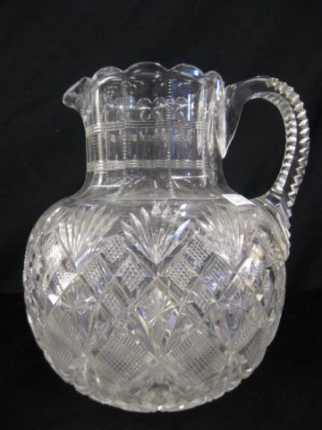 Cut Glass Water Pitcher brilliant
